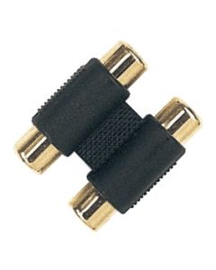 Adaptateur RCA femelle vers RCA femelle, 2 connecteurs, contacts plaqués or