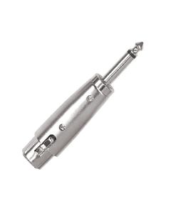Adaptateur métal XLR femelle 3 pôles vers jack mono Ø 6,3 mm mâle