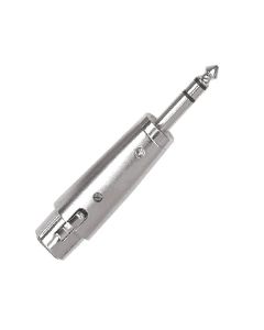 Adaptateur métallique XLR femelle 3 pôles vers jack stéréo mâle Ø 6,3 mm