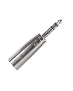 Adaptateur métallique, XLR mâle 3 pôles vers jack stéréo mâle Ø 6,3 mm