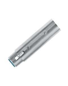 Adaptateur DMX métallique, XLR 5 pôles femelle vers XLR 3 pôles mâle