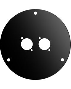 Disque frontal en acier peint noir, 2 trous pour connecteurs D-type