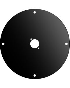 Disque frontal en acier peint noir, 1 perçage pour connecteur type D