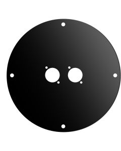 Disque frontal en acier peint noir, 2 trous pour connecteurs D-type, compatible AV190/AV195