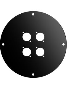 Disque frontal en acier peint noir, 4 trous pour connecteurs D-type