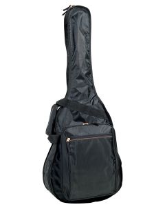 Housse souple pour guitare classique, Nylon 420D anti-déchirure, 2 poches avant, noire