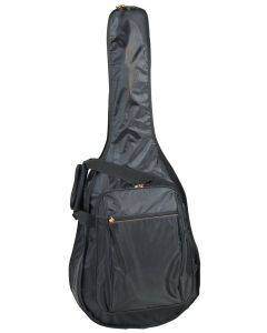 Housse souple pour guitare acoustique et folk, nylon 420D indéchirable, noir, deux poches frontales
