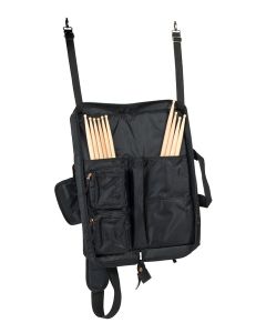 Sac pour baguettes de batterie, nylon 420D indéchirable, rembourrage 10 mm, noir