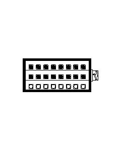 Boîte de scène, 16 XLR femelles, 8 XLR mâles, connecteur multipaire CMIL85MP