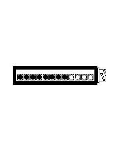 Boîtier de scène, 8 embases XLR femelles 3 broches, 4 fiches XLR mâles, connecteur CMIL37MP