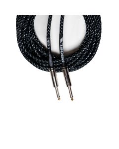 Câble instrument, jack mono 6,35 mm, 6 m, diamètre 7 mm, blindage tressé