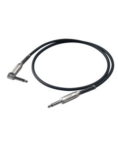 Câble instrument, jack mono Ø 6,3 mm droit vers jack mono coudé Ø 6,3 mm, 6 ft
