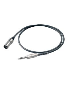 Câble microphone, jack mono Ø 6.3 mm vers XLR mâle 3 broches, 5 ft, noir