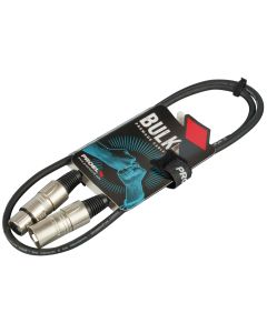 Câble XLR symétrique assemblé, XLR 3 broches mâle vers femelle, 1 m, noir