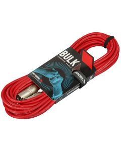 Câble XLR symétrique assemblé, 10 m, XLR 3 points mâle/femelle, rouge, boîtier métallique