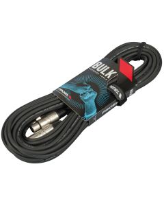 Câble XLR symétrique assemblé, XLR 3 broches mâle/femelle, 15 m