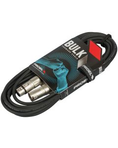 Câble XLR 3 broches équilibré assemblé, XLR mâle vers femelle, 5 m, noir