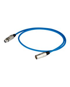 Câble XLR symétrique assemblé, 5 m, XLR 3P mâle/femelle, HPC225, bleu