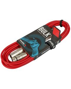 Câble XLR symétrique assemblé, 5 m, XLR 3P mâle vers femelle, rouge
