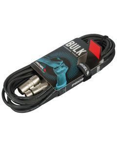 Câble audio symétrique assemblé, XLR 3P mâle vers XLR 3P femelle, 6 m, noir