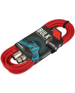 Câble XLR 3P équilibré, 6 m, connecteurs mâle et femelle, rouge
