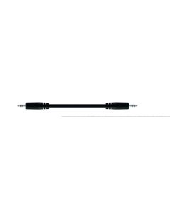 Câble audio symétrique assemblé, jack stéréo moulé Ø 3.5 mm, 1,8 m, noir