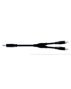 Câble adaptateur Y, jack stéréo Ø 3,5 mm vers 2 RCA, 3 m, noir