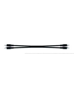 Câble stéréo RCA, 2 x fiches RCA moulées, 3 m, noir