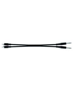 Câble audio RCA vers jack mono, 2 x RCA, 2 x jack mono Ø 6,3 mm, 3 m, noir