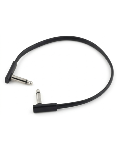 Câble patch plat pour pédales d'effet, 20 cm, 2 jacks mono 6,3 mm rectangulaires extra-fins