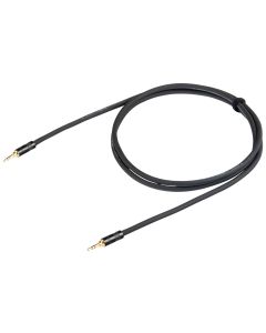 Câble audio symétrique, jack stéréo 3,5 mm, connecteurs plaqués or, 3 ft, noir
