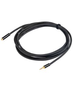 Câble rallonge stéréo jack Ø 3.5 mm, 5 m, connexions plaquées or, boîtier noir