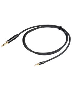 Câble symétrique, jack stéréo Ø 3,5 mm vers jack stéréo Ø 6,3 mm, 3 ft, connexions plaquées or