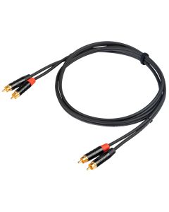 Câble stéréo, 2 x RCA REAN vers 2 x RCA REAN, 3 m, contacts plaqués or