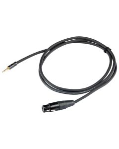 Câble symétrique jack stéréo Ø 3,5 mm vers XLR 3P femelle, 1,5 m, connexions plaquées or