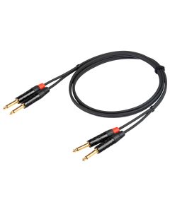 Câble stéréo, 2 x jack mono Ø 6.3 mm vers 2 x jack mono Ø 6.3 mm, 5 m, connecteurs YONGSHENG
