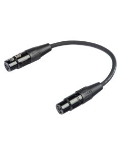 Câble adaptateur XLR femelle vers XLR femelle, 0,15 m, connecteurs YONGSHENG 3 broches, plaqués or