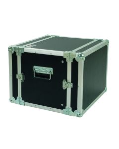 Flight case rack 19", 8U, profondeur rackable 33 cm, contreplaqué marine 5 mm