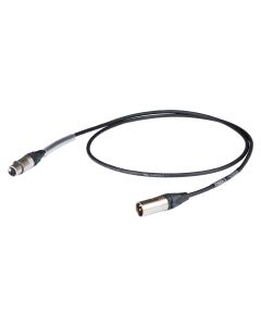 Câble DMX512, 5 m, XLR 3P Neutrik femelle vers mâle, noir