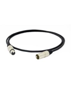 Câble DMX 512, 25 m, XLR 5P femelle et mâle, noir