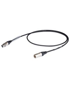Câble DMX pour signal DMX512, 20 m, XLR 5P NEUTRIK, 2 x 0,34 mm², noir