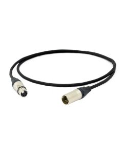 Câble DMX512, 1,5 m, XLR 5P Neutrik femelle vers mâle, noir