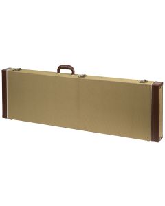 Étui rectangulaire en bois pour guitare électrique, revêtement tissu vintage, doublure velours bordeaux