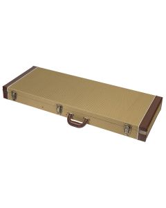 Étui rectangulaire en bois pour guitare électrique, revêtement en tissu vintage, intérieur en velours bordeaux
