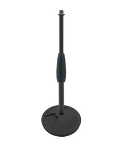 Support de bureau, hauteur réglable 240-370 mm, base en fonte Ø 150 mm, noir mat
