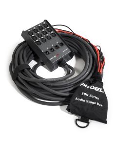 Boîtier de scène audio, 16 canaux, 12 entrées XLR, 4 sorties XLR, câble 25 m