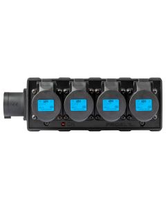 Boîtier de distribution électrique, 4 canaux, CEE 16 A 2P+T, 230 V, IP44