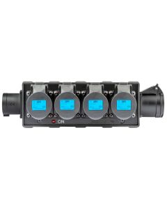Boîtier de distribution électrique, 4 sorties CEE 16 A, IP44, 230 V, charge maximale 16 A