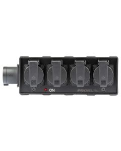 Boîtier de distribution électrique, 4 sorties Schuko, CEE 16 A, 230 V, IP54