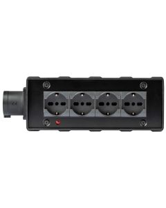 Boîtier de distribution électrique, 4 sorties Schuko + UNEL, 16 A, IP44, 230 V